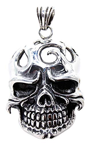 Kiss of Leather – Colgante de calavera XL de acero inoxidable nº 94