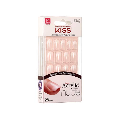 Kiss Salon Acrylic Nude French Nails 28 Count (Graceful) by Kiss