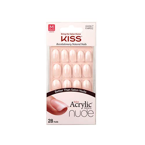 Kiss Salon Acrylic Nude French Nails 28 Count (Graceful) by Kiss