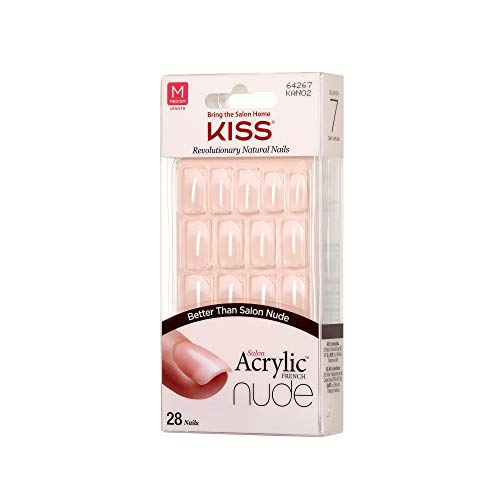 Kiss Salon Acrylic Nude French Nails 28 Count (Graceful) by Kiss