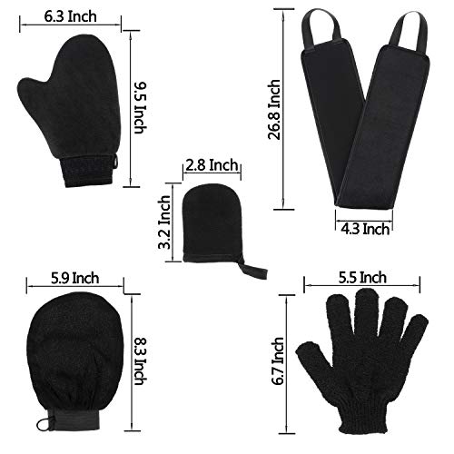 Kit de aplicador automático de 5 piezas Kit de aplicador de bronceado Guantes exfoliantes Bronceador aplicadores de espalda Mitones de bronceado facial