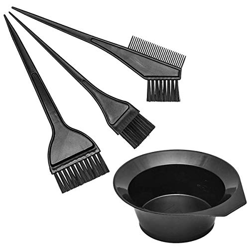 Kit de coloración de tinte para el cabello Tazón y cepillos para teñir el cabello DIY herramienta de peluquería para salón y hogar