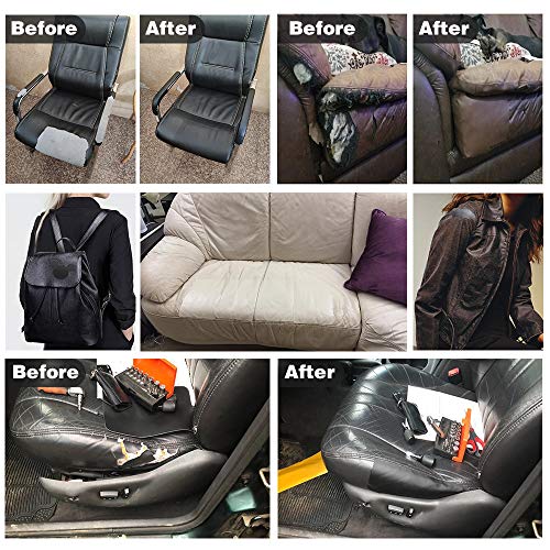 Kit De Parche De Cuero Set De Reparación De Cuero De 3 Piezas Kit De Reparación Autoadhesivo De Cuero, Vinilo Y Piel Sintética Sofá De Cuero Remiendo Para Los Asientos Del Automóvil Sofá Mochila