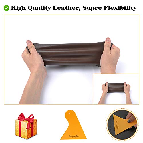 Kit De Parche De Cuero Set De Reparación De Cuero De 3 Piezas Kit De Reparación Autoadhesivo De Cuero, Vinilo Y Piel Sintética Sofá De Cuero Remiendo Para Los Asientos Del Automóvil Sofá Mochila