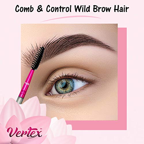 Kit de Pinceles para Cejas - Pincel Rígido Angular de Cejas | Pincel Angular para Contornos y Relleno | Brocha Doble Punta de Cejas | Pincel Pequeño Corrector Denso Para Definir Bordes Finos del Arco