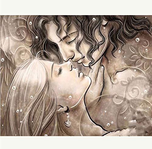 Kit de punto de cruz 5D DIY diamante bordado Allure Love pintura de diamante redonda completa mosaico decoración del hogar25x35cm