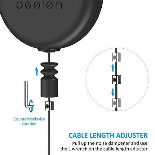 KIWI design Gestión de Cable VR, 6 Packs Sistema de Suspensión VR para HTC Vive/Pro/Oculus Rift/Oculus Rift S/Sony Playstation VR/Microsoft MR/Samsung Odyssey Accessori VR(Negra)