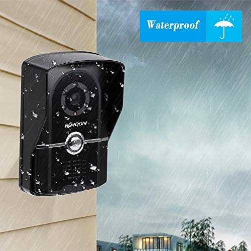 KKmoon 7" TFT Color Videoportero Intercomunicador Timbre Sistema IR Cámara de Seguridad Monitor Manos Libres
