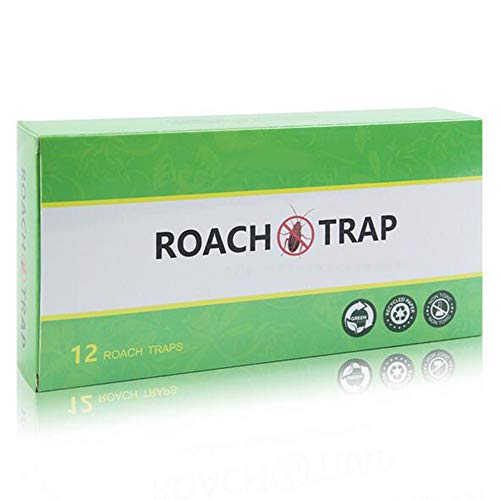 Klhamky 12 Trampas Trampas contra Escarabajos y Cucarachas, Trampa Adhesiva Cucarachas Bolsa, con atrayente Natural de Efecto rápido