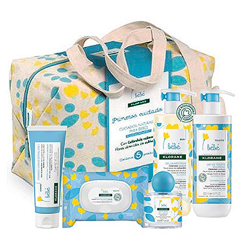 Klorane Gel Limpiador Suave, 500ml+Leche Hidratante, 500ml+Eryteal Pomada, 75ml+ Petit Brin Agua Perfumada, 50ml+Toallitas Limpiadoras, 70Uds.+REGALO Bolso