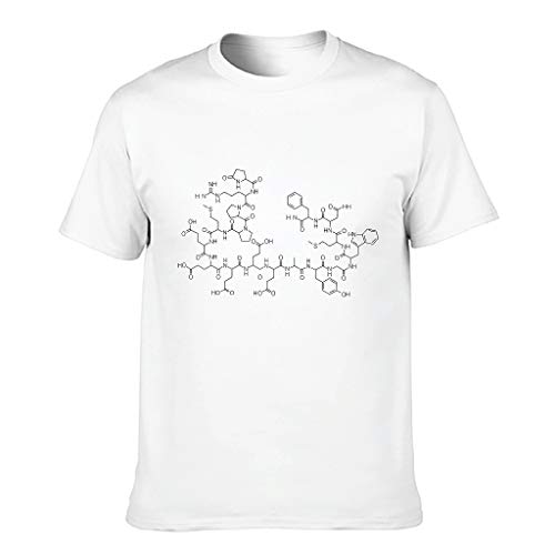 Knowikonwn - Camiseta de algodón con fórmula química para hombre Blanco blanco M