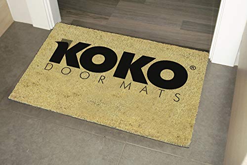 koko doormats Felpudo para Entrada de Casa Pasa y Deja Fuera los Malos Rollos Original y Divertido, 40x60 cm - Azul