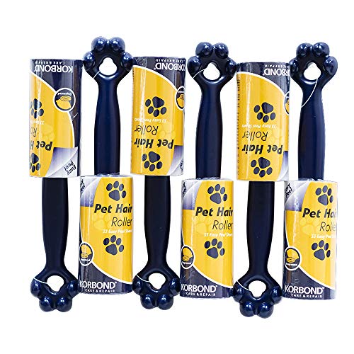 KORBOND Rodillo quitapelusas con Fragancia para Mascotas. Elimina Las Pelusas, el Polvo, el Cabello, los pelos de Animales y similares de la Ropa, los Muebles y Las Almohadas, Blue, 29m