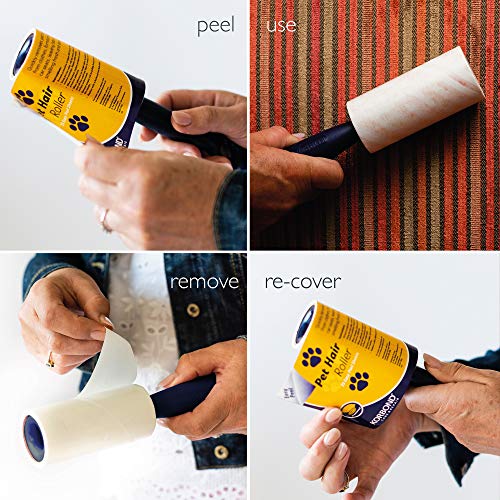 KORBOND Rodillo quitapelusas con Fragancia para Mascotas. Elimina Las Pelusas, el Polvo, el Cabello, los pelos de Animales y similares de la Ropa, los Muebles y Las Almohadas, Blue, 29m