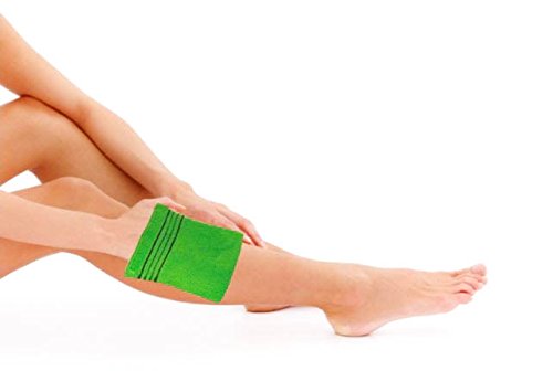 Korean Exfoliating Bath Washcloth [4 pcs] (Green) by TeChef Home by Korean Italy Towel