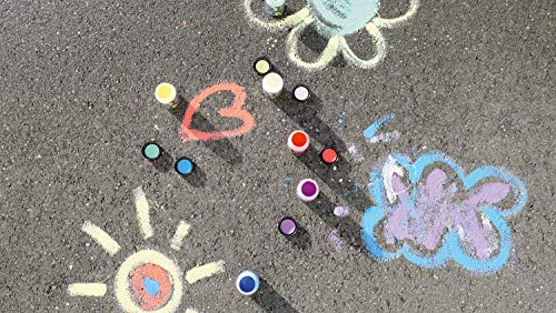 Kreul Juego Calle Streety, 4 Colores con 200 ml, Tiza líquida Pintar con Pincel o Rodillo, Pintura fluida, Vegana, dermatológicamente Probada, Lavable, carbón, 120 ml