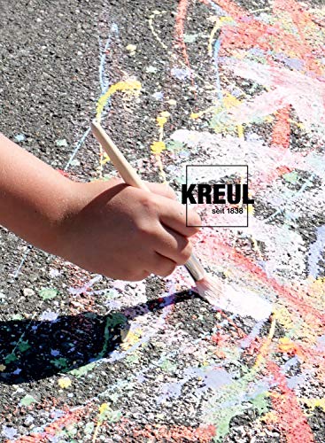 Kreul Pintura Streety, color rojo callejón, 200 ml, tiza pintar con pincel o rodillo, para calle líquido, vegano, dermatológicamente probado, lavable, Calcetines de calcetines