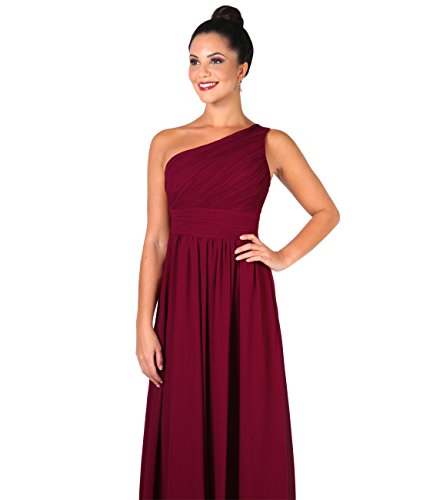 KRISP Vestido Mujer Fiesta Largo Talla Grande Hombro Descubierto Invitada Boda Dama, Burdeos (4814), 48 EU (20 UK), 4814-WIN-20