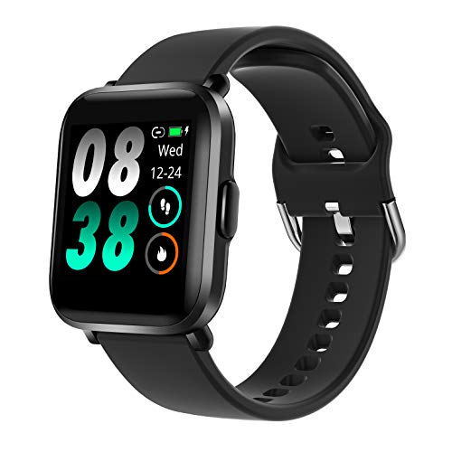 KUNGIX Smartwatch, Reloj Inteligente Mujer/Hombre con Monitor Oxígeno Sanguíneo(SpO2) de Pulsómetros, Pulsera de Actividad Inteligente Impermeable IP68 con Pantalla Táctil Completa para Android y iOS