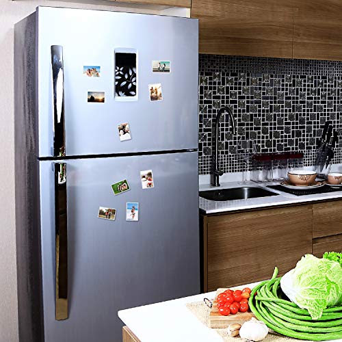 Kurtzy Marcos de Fotos en Blanco con Imán para Refrigerador - (Paquete de 50)- 7cm x 4.5cm Tamaño de inserción de Foto, Marcos Acrílico Transparente para Fotos Familiares y Diversión Niños