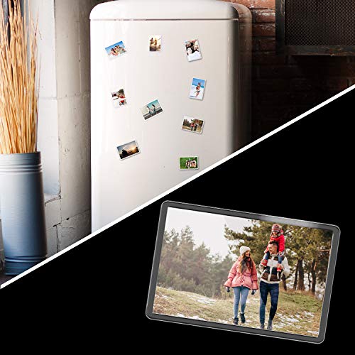 Kurtzy Marcos de Fotos en Blanco con Imán para Refrigerador - (Paquete de 50)- 7cm x 4.5cm Tamaño de inserción de Foto, Marcos Acrílico Transparente para Fotos Familiares y Diversión Niños