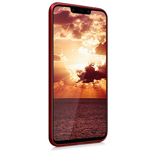 kwmobile Funda Compatible con Huawei Mate 20 Lite - Carcasa móvil de Silicona - Protector Trasero en Rojo Oscuro Metalizado