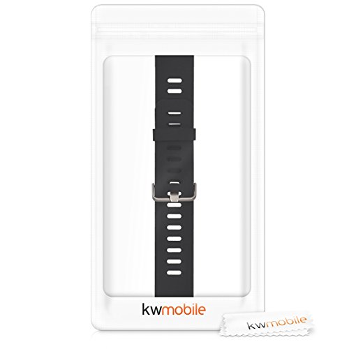 kwmobile Pulsera Compatible con Xiaomi Huami Amazfit - Brazalete de Silicona en Negro sin Fitness Tracker