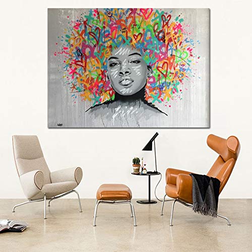 KWzEQ Imprimir en Lienzo Doodle pósters y Cuadros de decoración de Pared para el Arte de la Sala de estar70x90cmPintura sin Marco