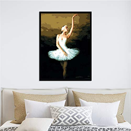 KWzEQ Imprimir en Lienzo Hermosa Bailarina Moderna Imagen de Arte onhomewall60x75cmPintura sin Marco