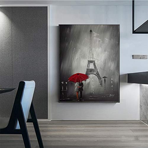 KWzEQ Imprimir en Lienzo Torre Eiffel Fotos Arte de la Pared decoración para Sala de Estar carteles70x90cmPintura sin Marco