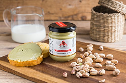 La auténtica Crema Dolce de pistacho "Sicilia Gr 200, pistacho 35%, sin grasas idrogenati