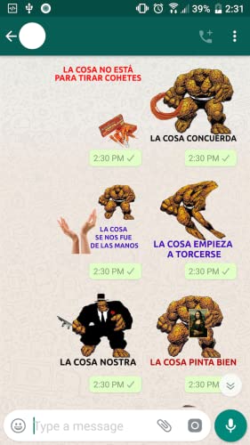 La Cosa Stickers for WhatsApp