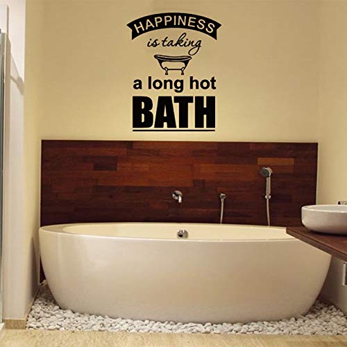 La felicidad de la pared del baño toma un baño largo decoración del baño etiqueta de vinilo impermeable decoración de la habitación del hogar mural