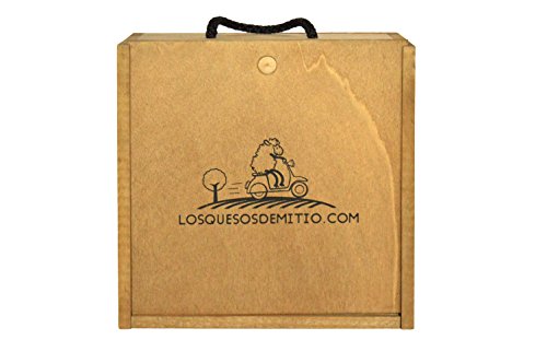 La Hita Queso de Oveja curado Gourmet, con Caja de Madera Premium (español, Sabor Profundo, Ideal con Vino, Queso Entero de 2kg, de Leche pasteurizada), de Losquesosdemitio