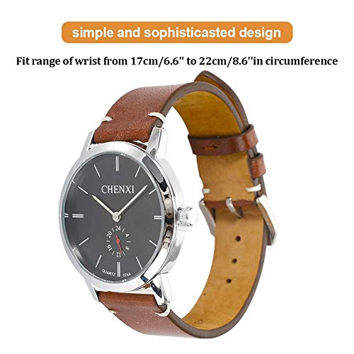 la luz de liberación rápida auténticas Correas de Reloj de Cuero 12 mm 14 mm 16 mm 18 mm 20 mm 22 mm 24 mm Reloj Pulsera marrón