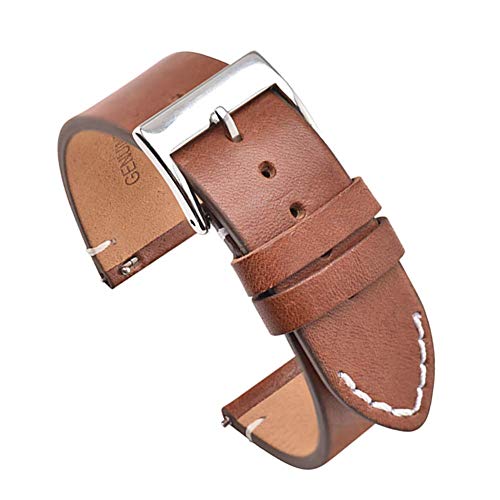 la luz de liberación rápida auténticas Correas de Reloj de Cuero 12 mm 14 mm 16 mm 18 mm 20 mm 22 mm 24 mm Reloj Pulsera marrón