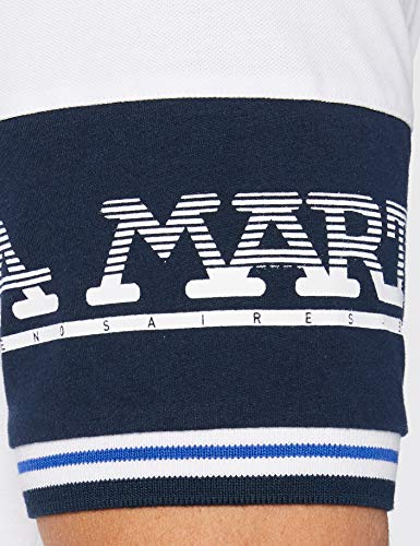 La Martina Man Polo S/S Piquet Stretch Camisa, Optic White, XL para Hombre