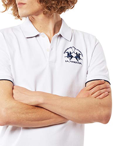 La Martina Miguel Polo, Blanco (Optic White 00001), Medium para Hombre