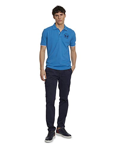 La Martina Pmp001 Polo, Turquesa (Mediterranianblue 07192), Small para Hombre