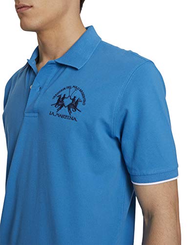 La Martina Pmp001 Polo, Turquesa (Mediterranianblue 07192), Small para Hombre