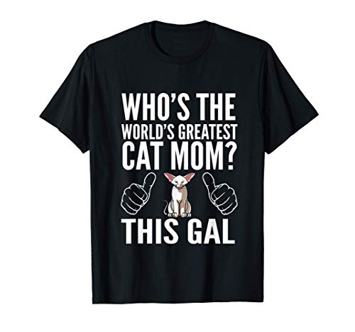 La mejor madre de los gatos, esta chica oriental de pelo cor Camiseta