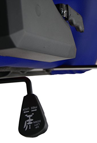 La Silla Española Peñiscola Silla de Oficina Gaming con Reposabrazos, Piel Sintética, Negro y Azul, 51x48x130 cm