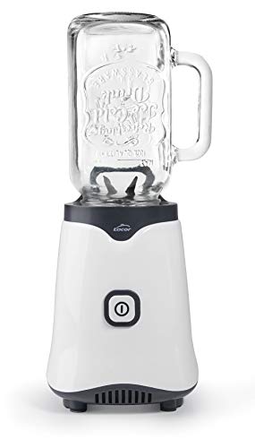 Lacor 69386 - Batidora personal MIX & GO con jarra de cristal de 500 ml, Libre de BPA, 350 W