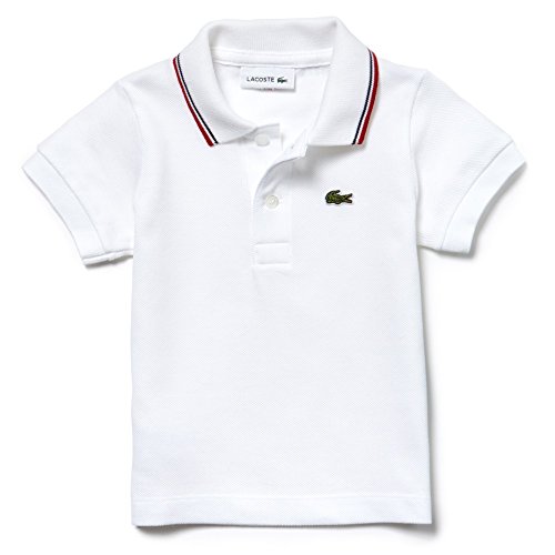 Lacoste 4J8084 Conjunto de Camiseta y Peluche, Blanc (Blanc/Multicolore Flamant-Multicolore Flamant), 1 Año (Talla del Fabricante: 12M) para Bebés