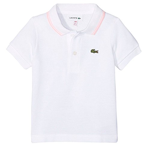 Lacoste 4J8084 Conjunto de Camiseta y Peluche, Blanc (Blanc/Multicolore Flamant-Multicolore Flamant), 1 Año (Talla del Fabricante: 12M) para Bebés