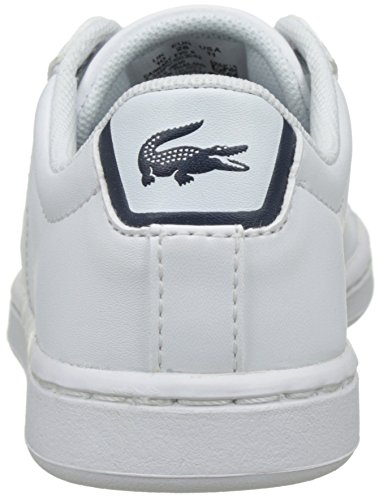 Lacoste Carnaby EVO, Zapatillas Unisex Niños, Blanco (Wht/Nvy 042), 30 EU