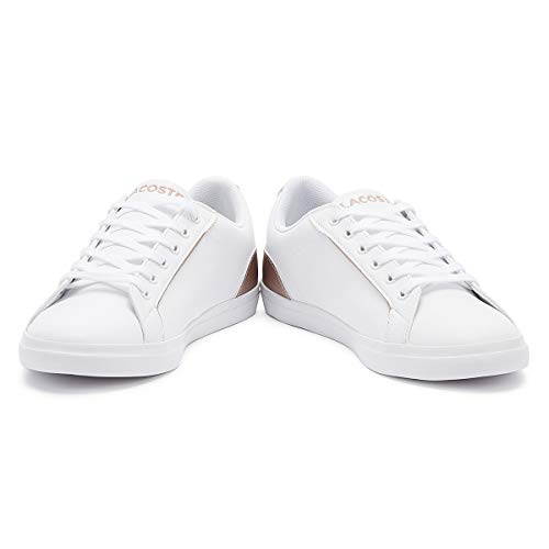 LACOSTE Lerond 319 2 CUJ Zapatillas Moda Chicas Blanco/Rosa - 39 - Zapatillas Bajas
