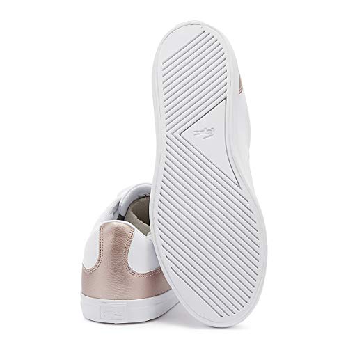 LACOSTE Lerond 319 2 CUJ Zapatillas Moda Chicas Blanco/Rosa - 39 - Zapatillas Bajas
