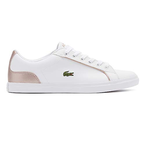 LACOSTE Lerond 319 2 CUJ Zapatillas Moda Chicas Blanco/Rosa - 39 - Zapatillas Bajas