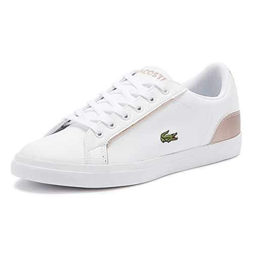 LACOSTE Lerond 319 2 CUJ Zapatillas Moda Chicas Blanco/Rosa - 39 - Zapatillas Bajas